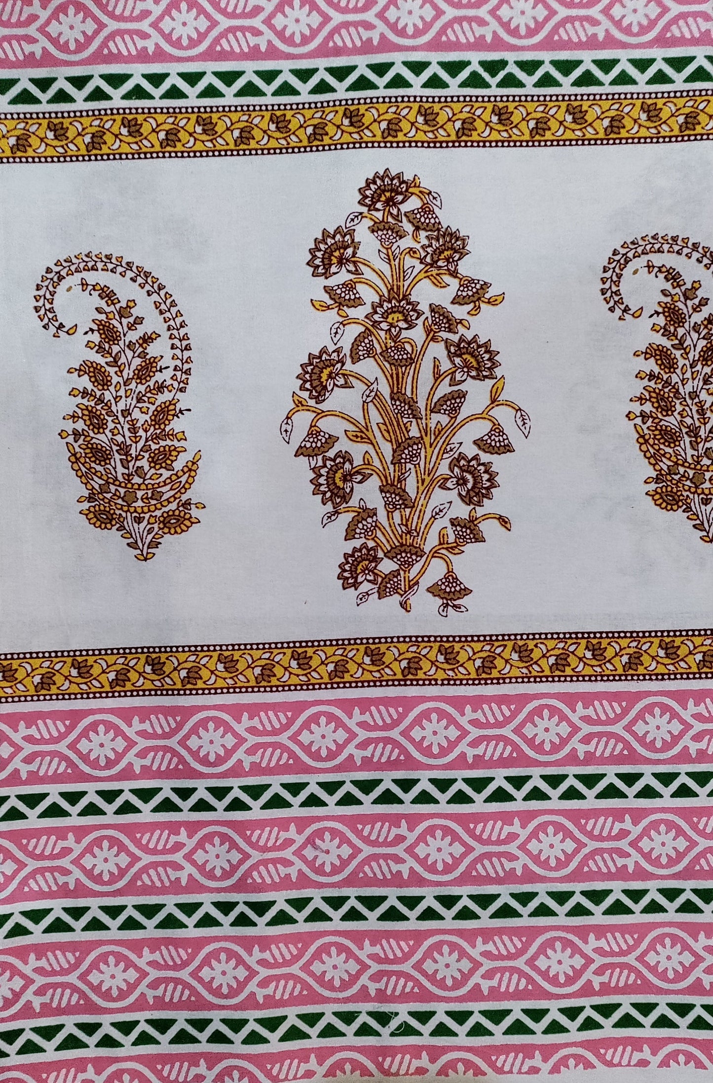 Jaipuri Traditional Paisley Design Bedsheet | King