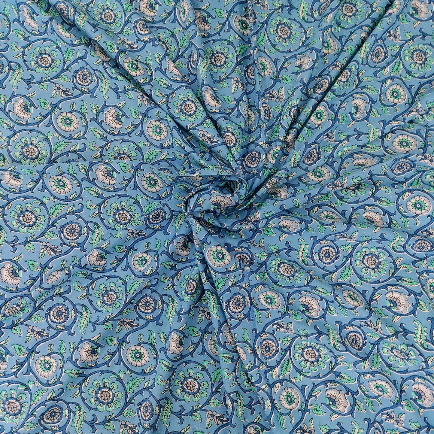 Blue Jaipuri Paradise Bedsheet | King