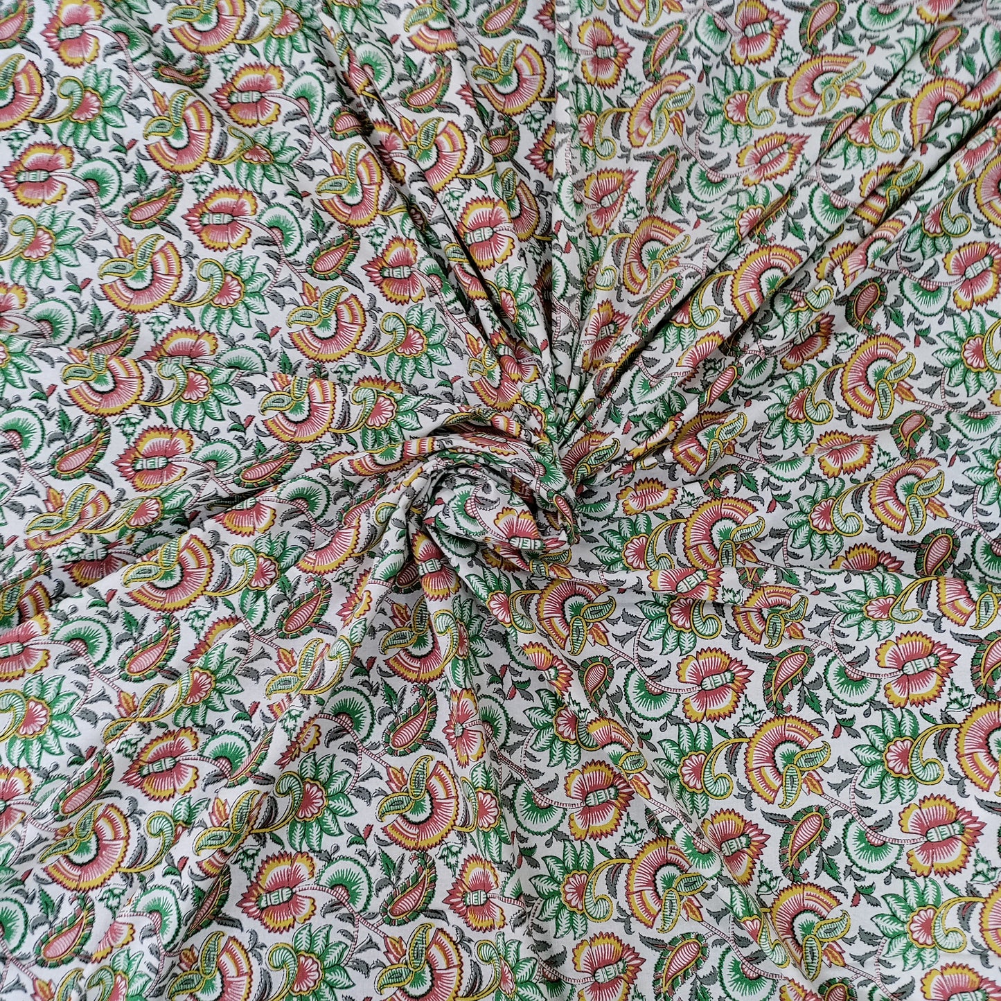 Sanganeri Symphony Handblock Bedsheet | King