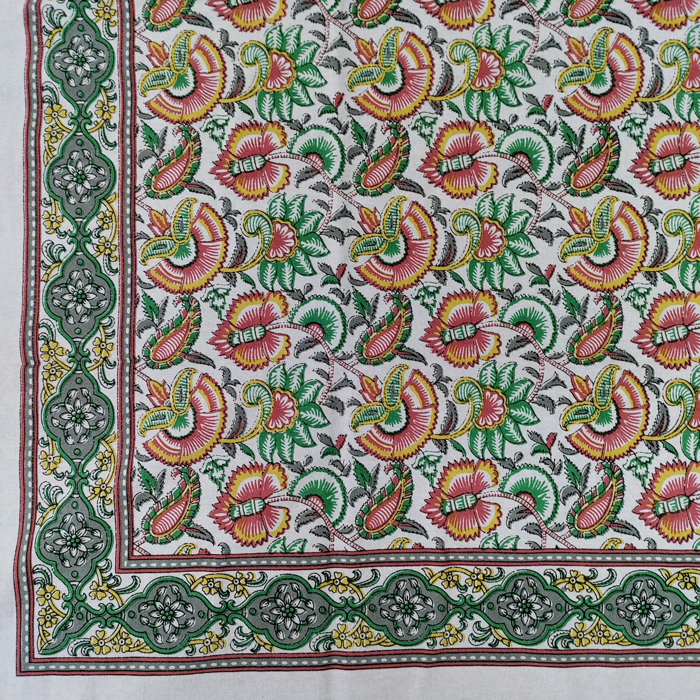 Sanganeri Symphony Handblock Bedsheet | King