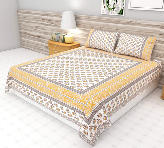 Elephant Pattern Sanganeri Bedsheet | King