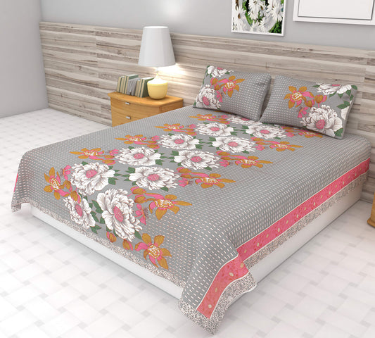 Floral Cotton Bedsheet | King