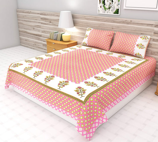 Flower Border Bedsheet | King
