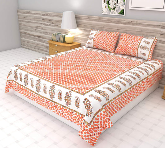 Sanganeri Hand block Bedsheet | King